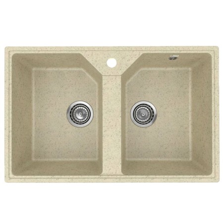 Uperwood Econ UPD-402 kitchen washing, oval, color 002 Beige matte-4