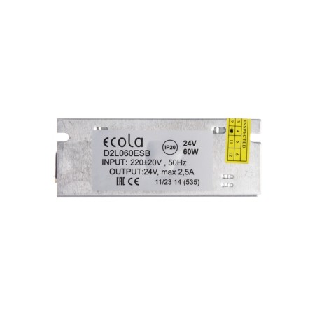 Ecola power supply for 24 V LED tape, 60 watts, IP20-7
