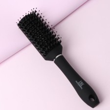 Combing massage, combined bristles, ventilated, 4.4 × 23 cm, black color