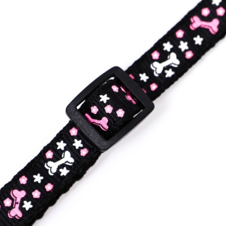 Two -layer collar with Fasteks "Star Bones", 30 x 1 cm, mix of flowers-5