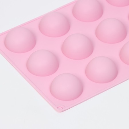 Baking uniform of the “hemispheres” shade, silicone, 29 × 17 cm, 15 cells (D = 4 cm), color mix-7