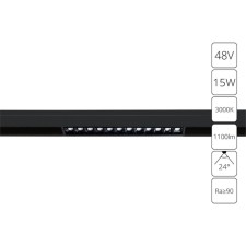 Магнитный трековый светильник Arte Lamp Linea A4644PL-1BK, LED, 15 Вт, 2.2х22.2х4.4 см, 1100 Лм, чёрный