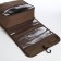 Cosmetic bag classic, 24*10*18, lightning departure, hook, brown