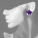 Earrings plastic "Caramel" star, purple color