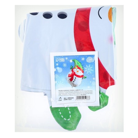 Foil ball 12 "" Snowman with a scarf "-2