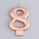 Candle for the Cake "European Giant", number 8, 7 cm, pink gold