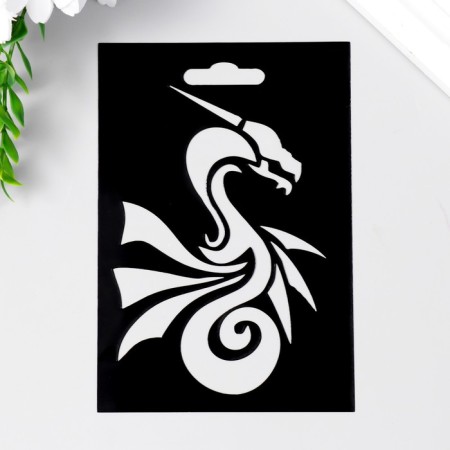 Plastic stencil "Dragon" 9.5x14cm