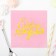 Napkins "Happy birthday", 25x25 cm, 20 pcs., Golden embossing on a pink background