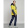 Ski costume female winter, size 44, yellow color