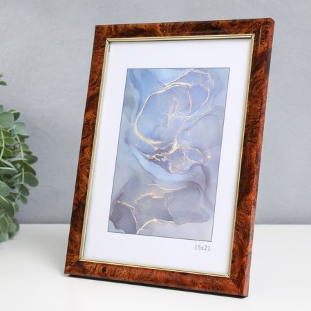 Photo frame Plastic "Office 8" 15x21 cm, Karelian birch-1