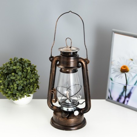 Kerosene lamp decorative 14x14x30 cm risalux-1