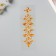 Stick plastic rhinestones "Flowers" yellow 25x8.5 cm