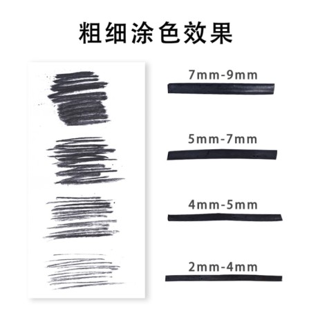 Natural coal 22 pieces, diameter-7-9mm in a cardboard tube, black-6