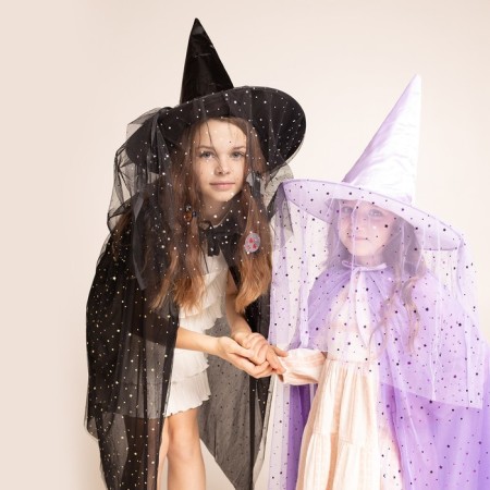Carnival set "Stylish Witch": hat, cloak, hairpins 3 pcs.-9