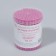 Cotton -based sticks, 7 cm, 112 pcs, in a plastic organizer, pink color