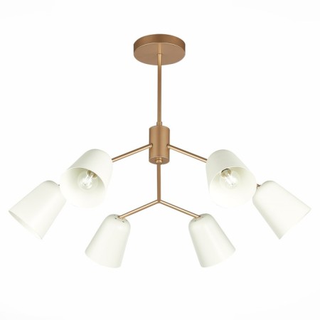 Ceiling EVOLUCE lamp. Sle155902-06. Mario. 6x40 watts, E14, 69x69x52 cm, golden color-8