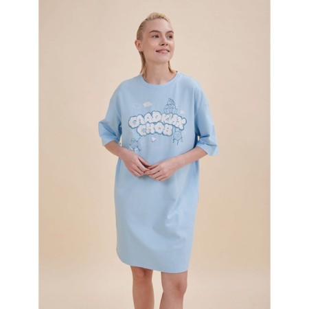 Women's dress, size l, blue color-5