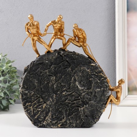 Souvenir Polystone "Rocks. Strength of Spirit" Gold 24.5x6.1x26 cm