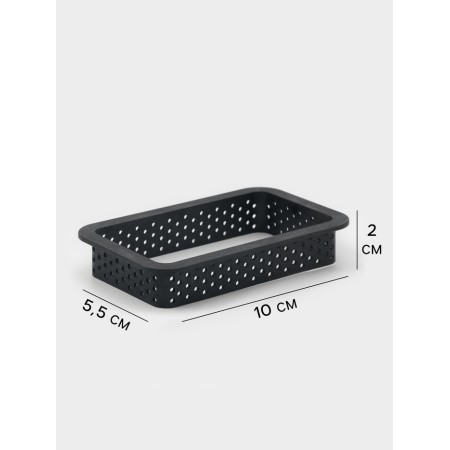 Baking forms perforated shares "rectangle", set 6 pcs, plastic, 10 × 5.5 × 2 cm, black-1