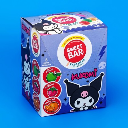 Caramel Lollice "Kuromi Sweet Bar", on a stick, assorted, 11 g-1