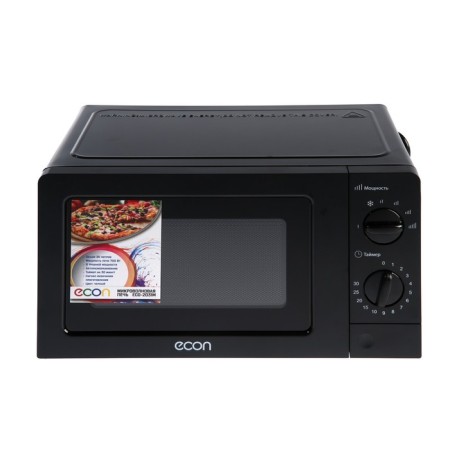 Microwave oven ECON ECO-2031M, 700 watts, 20 l, 1 mode, black color-1