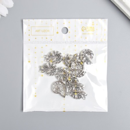 Decor for creativity Metal "shell" silver 1.6x2.2 cm-2