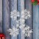 Christmas tree decoration "Snowflake - fluff" (set of 6 pcs ± 1 pc) d -6 cm, white