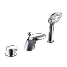 The mixer built on board the Bravat Cobra F5140197CP-1-RRUS bath is 3 holes, chrome