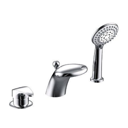 The mixer built on board the Bravat Cobra F5140197CP-1-RRUS bath is 3 holes, chrome