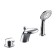 The mixer built on board the Bravat Cobra F5140197CP-1-RRUS bath is 3 holes, chrome