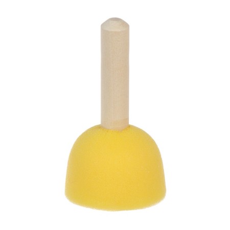 Round brush ZHK D-50 mm, foam, wooden handle-1