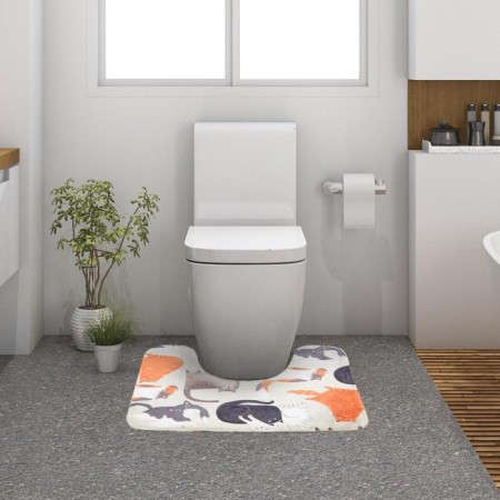 Bathroom mat Ethel "Cat", 50x40 cm, velor