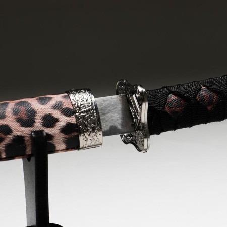 Souvenir weapon "Katana on the stand", brown scabbard near Leopard, 89cm-4