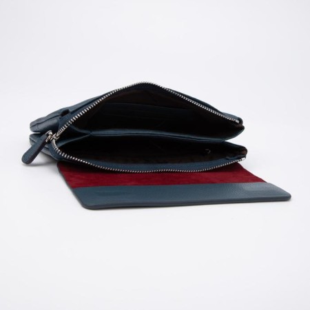 Women's wallet on magnets, blue color-2