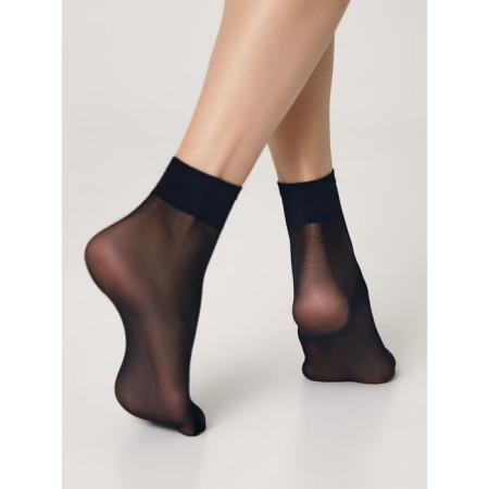 Women's socks Transparent Contte Elegant Solo 20, size 23-25, Nero color, 2 pairs-1