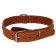 Double leather collar with decoration, ring in the middle, 55-64 x 3.5 cm, mix