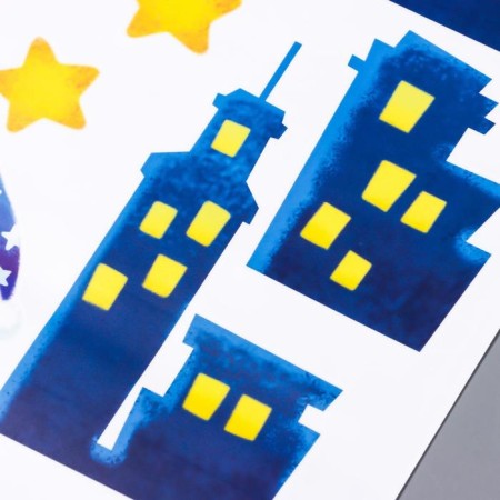 Sticker Plastic Interior color "Night walk with a dinosaur" 60x90 cm-2