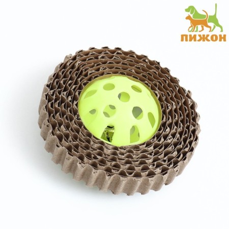 Bell ball with a bell, 5 cm, yellow