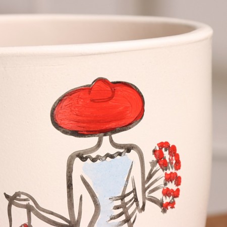 Flower pot "Girl in a hat" 3.5 l-2