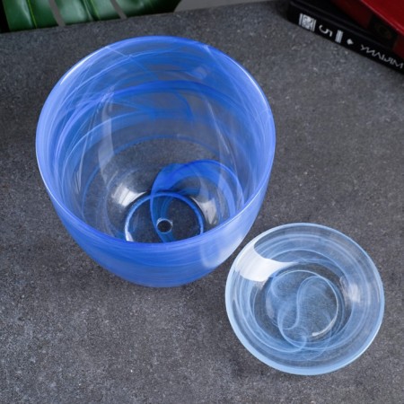 Flower pot with the pallet "Harmony", blue 2 l-1
