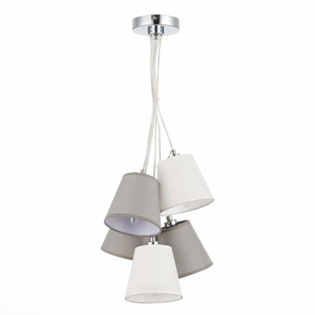Suspended EVOLUCE lamp. Sle300403-05. Prato. 5x40 watts, E14, 40x40 cm, chromium color-5
