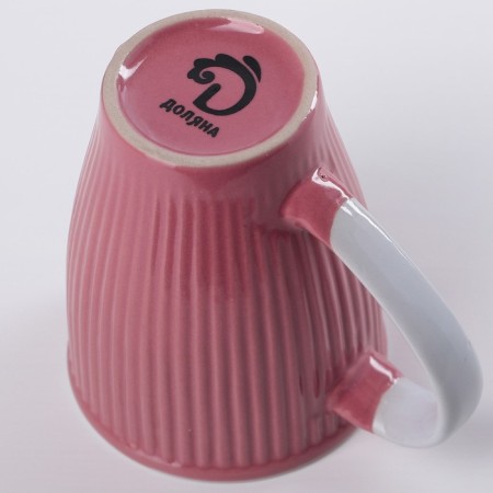 Coramic shade mug Coffee, 270 ml, pink color-3