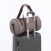 Sports bag with lightning, 2 outer pockets, long belt, brown color