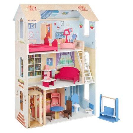 Puppet house "Grace" (16 items of furniture, staircase, elevator, swing)-5