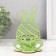 Standing for the egg "Bunny" 8.5x8.5x14.5 cm (set 4 parts) Salad
