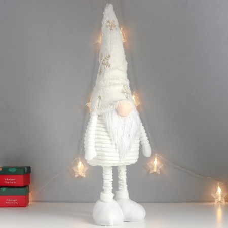 Interior doll "Santa Claus in a white cap with gold" sliding 80x22x14 cm-1