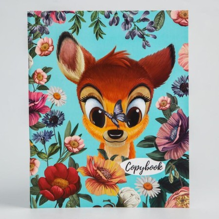 Notebook 48 sheets in a cage, Disney cardboard cover "Bambi"-3