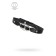 Pecado BDSM chocker, with tied rings, genuine leather, black