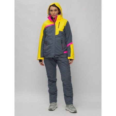 Ski suit female, size 42, yellow color-17