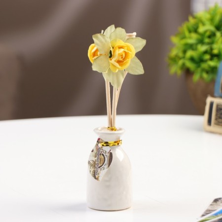 Gift set with a diffuser "Vase with a flower" lemon, "wealth of aroma"-5